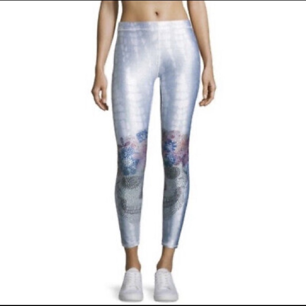 Terez leggings skull flower crown size Large